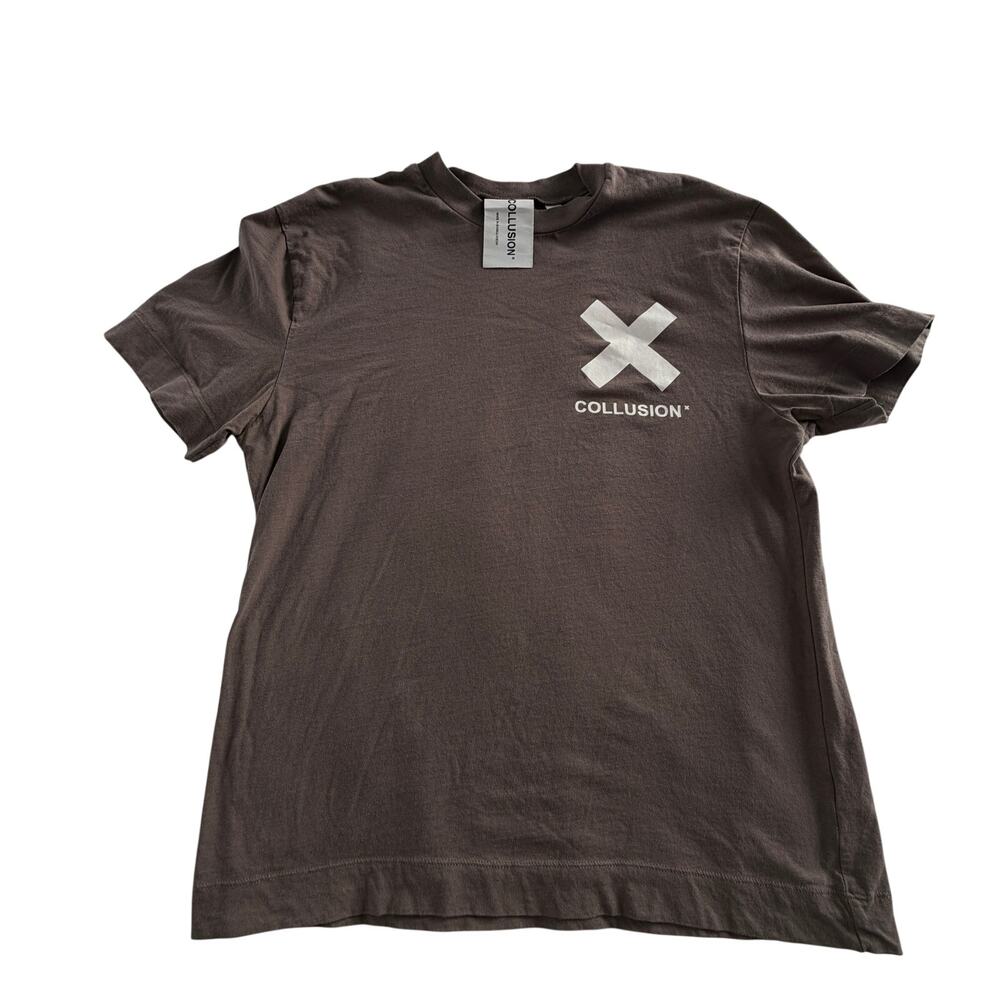 Collusion Eight Paw Projects Dark Gray Cross Logo T-Shirt Men's Small